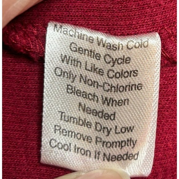 Joe Joseph Abboud Mens Medium Long Sleeve Dark Red 1/4 Zip Pullover - Picture 5 of 5